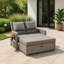 Banc de rangement inclinable avec coussins Timy