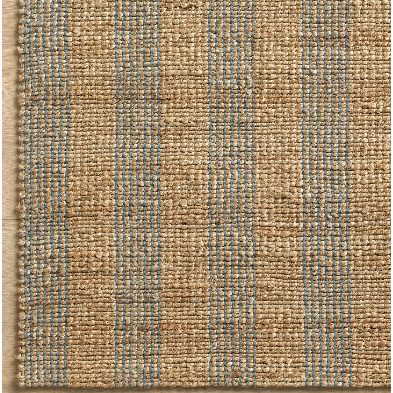 Chris Loves Julia x Loloi Judy Natural Sky Jute Rug, Rectangle 2'3" x 3'9"