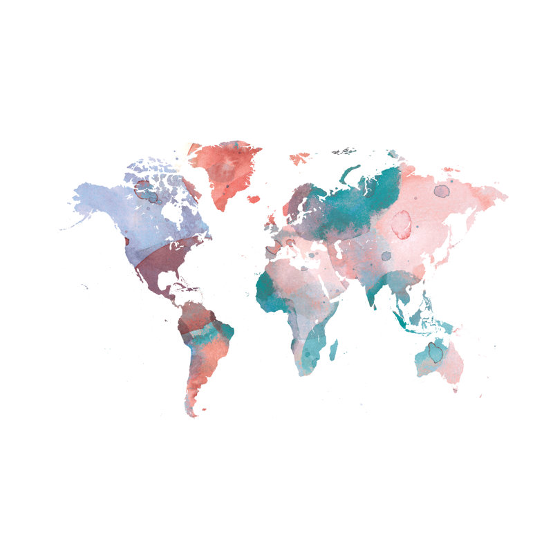 Pattern Map White 6 - Wrapped Canvas Painting, 30cm H x 46cm W x 3.8cm D