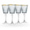 Cristine Gold Rim White Wine Glass, Set Of 4