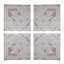 (Ensemble de 4) panneaux muraux carrés en bois vieilli, 17,5 po x 17,5 po