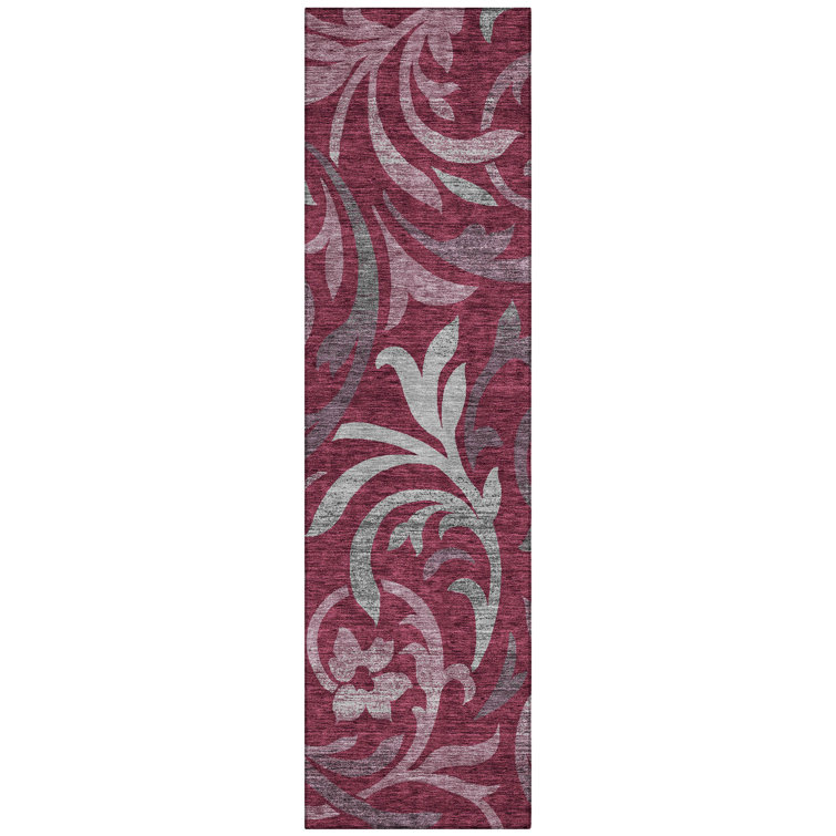 Washable Floral Indoor / Outdoor Rug