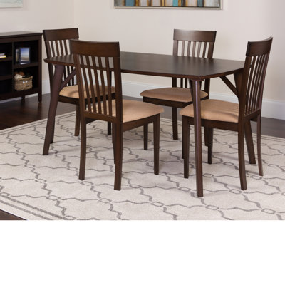 Solid Wood Top Four Leg Dining Set