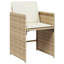  Ensemble de salle à manger de patio 4 pièces PE pliable en rotin compact beige-678261312-678261314