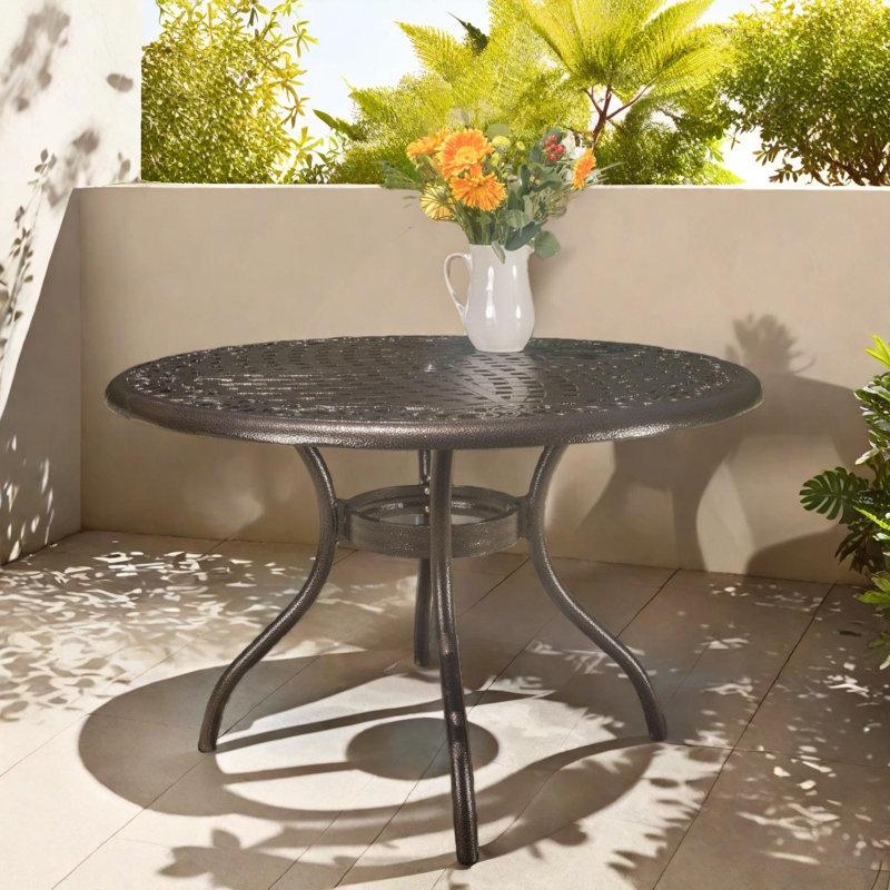48-Inch Round Lattice Patio Table