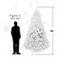 Arbre de Noël blanc de 4 pi avec fil mémoire, 328 pointes à charnières pour un assemblage facile et une apparence parfaite, parfait pour un décor intérieur moderne