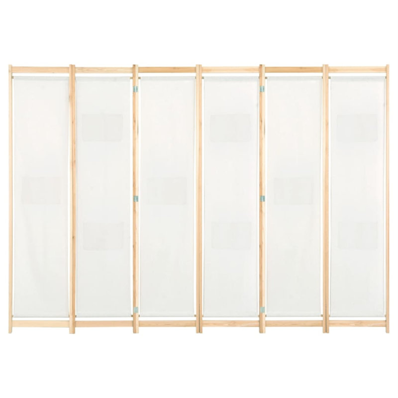 Paravent pliable pour diviser une pièce, Crème, H 66,9 po x l 94,5 po x P 1,6 po, 4