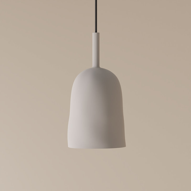 Vessel Pendant Light, Stone, 18" H x 14.5" W x 9" D, Black