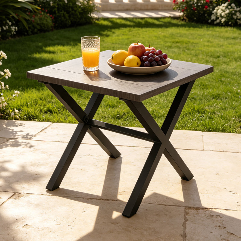Table d'appoint carrée pour l'extérieur