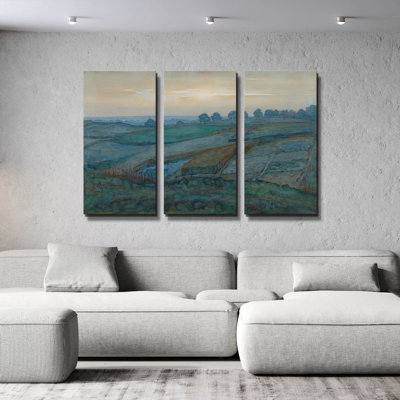 « Paysage près d'Arnhem, 1900-1901 » de Piet Mondrian, triptyque mural, 152 x 102 cm