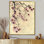 Décoration murale abstraite «Dicat Organic Cells Minimal Vintage» - encre liquide
