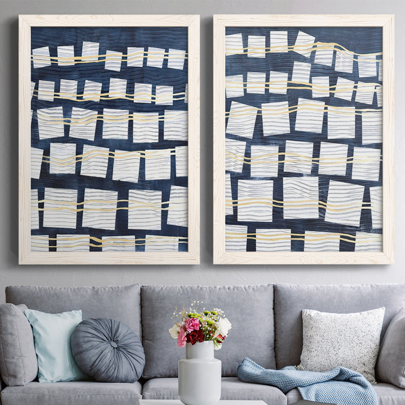 Toile encadrée de qualité supérieure - prêt à accrocher, Blanc, H 27,5 po x l 75 po x P 1,5 po