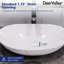 Vasque de salle de bain ovale en porcelaine vitrifiée blanche DeerValley 20,5 po x 13 po pour vanités étroites