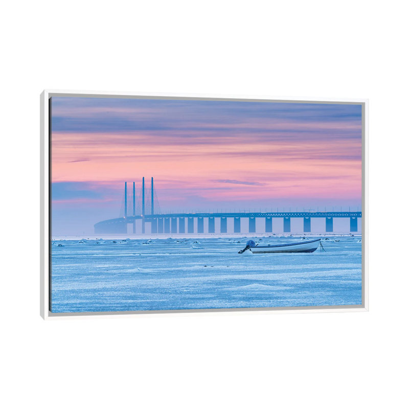 Frozen Sea by Jacek Oleksinski - Floater Frame Print on Canvas, 66.04 cm H x 45.72 cm W, White