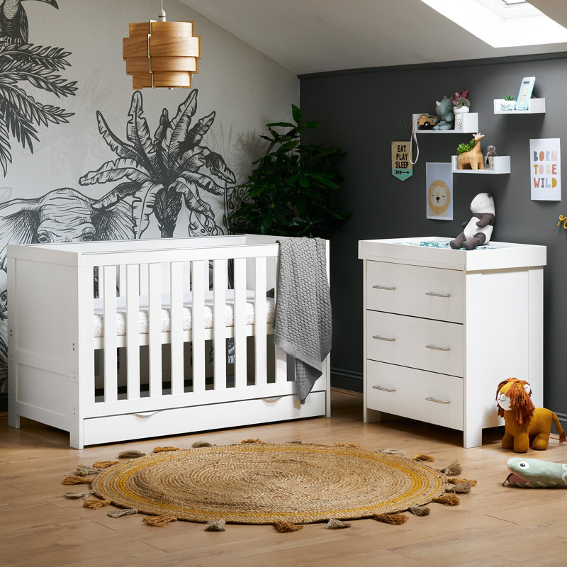 Nika 2 Piece Room Set & Underdrawer - White Wash