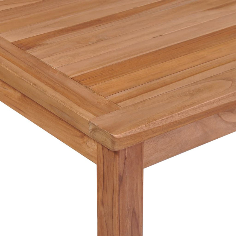 Waukegan Teak Patio Dining Set with Rectangular Table, 200cm L x 100cm W x 77cm H
