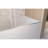 Frameless Single Sliding Shower Door  56-60 "W X 60" H, 1/4 "(6 Mm) Clear Tempered Glass, Explosion Proof Film, Stainless Steel Handle  Square Tube Track ,Brushed Nickel-123210053