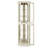 Lighted Corner Curio Cabinet Glass Display Shelf With Tempered Glass Doors, Adjustable Shelving, And Included Bead Bulb Ideal Bar Cabinet For  WHITE-1293547377
