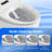 Smart Bidet Toilet Seat With Side Knob Adjustable Heated Seat With Water Temperature And Pressure Adjustment Portable Bidet,Auto Open/Close,Night Light, Only Seat