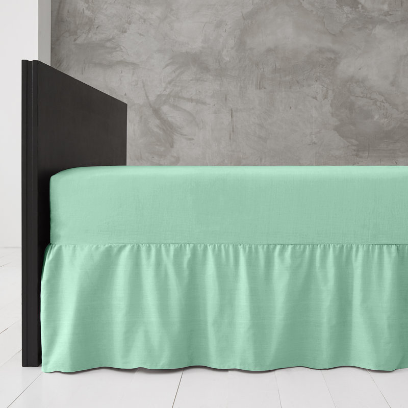 Premium Cotton Blend Plain Dyed Valance Sheet | Soft Durable and Breathable Luxury Bed Sheet for Ultimate Comfort, Peppermint