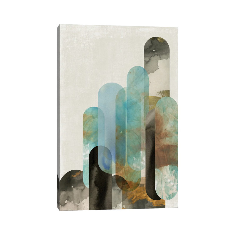 Teal Arches I by Tom Reeves - Gallery-Wrapped Canvas Giclée on Canvas, No Frame, 20.32 cm H x 30.48 cm W