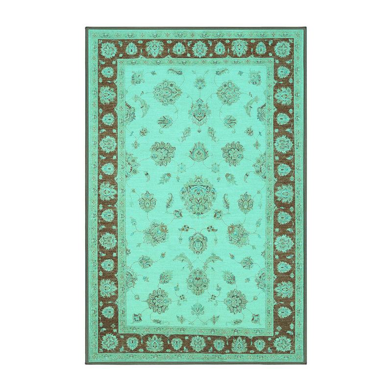 Tapis oriental bleu Adeebah, Rectangle 2 pi x 4 pi