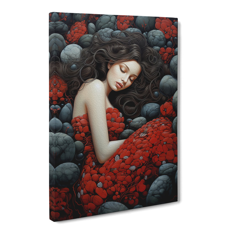 Pebbles Romanticism No.2 - Wrapped Canvas, 60cm H x 40cm W x 3cm D