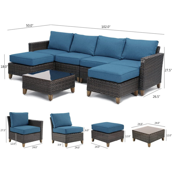 Ebern Designs 7 - Piece Living Room Set | Wayfair