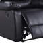 Fauteuil inclinable noir en cuir synthétique