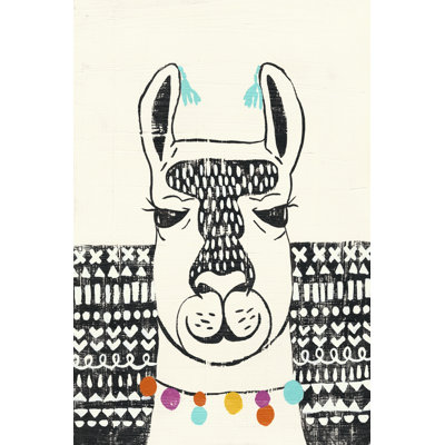 Party Llama III - Wrapped Canvas Print