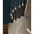 120" Long Crystal Raindrop Chandeliers 12-Light Silver Metal Pendant Light 3000-6000K Dimmable LED