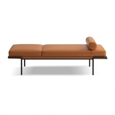 Banc rembourré orange