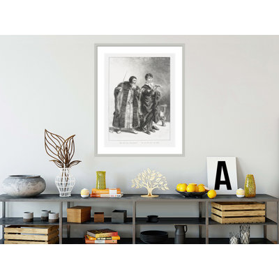 Polonius et Hamlet (Act. II Sc. II) (Polonius and Hamlet) from Shakespeare’s Hamlet by Eugène Delacroix -Framed Giclee Print