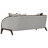 Houston Bouclé 3-Seater Sofa - Pebble Gray/Walnut