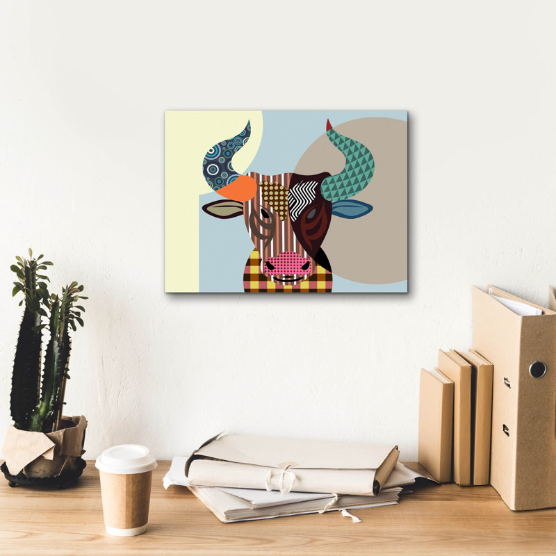 «Epic Graffiti» «Bull Baiting» par Lanre Adefioye, art mural sur toile, 16 po x 12 po, H 12 po x l 16 po x P 0,75 po