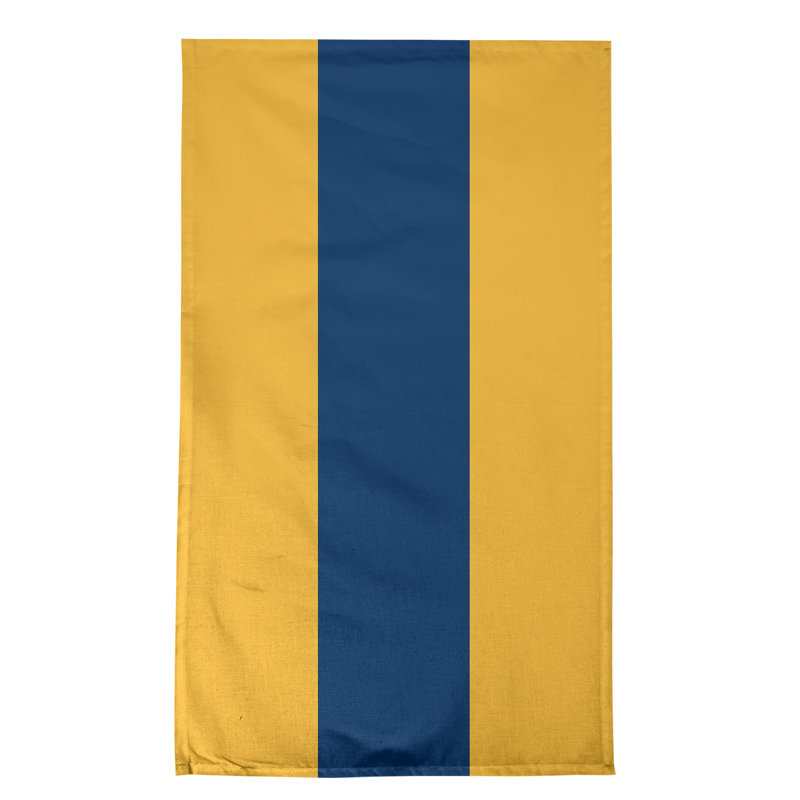 Anaheim Stripe Tea Towel Kitchen Towel, Poly Twill, Gold/Navy Blue/Gold