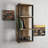 Modern Wall Shelf with Metal Frame, Walnut Finish, 13.2 x 31.3 x 8.4 inches | 100% Melamine Coated Particle Board, 0.7 inches Thick | Multiple Shelves for Additional Storage, Stylish Industrial Design