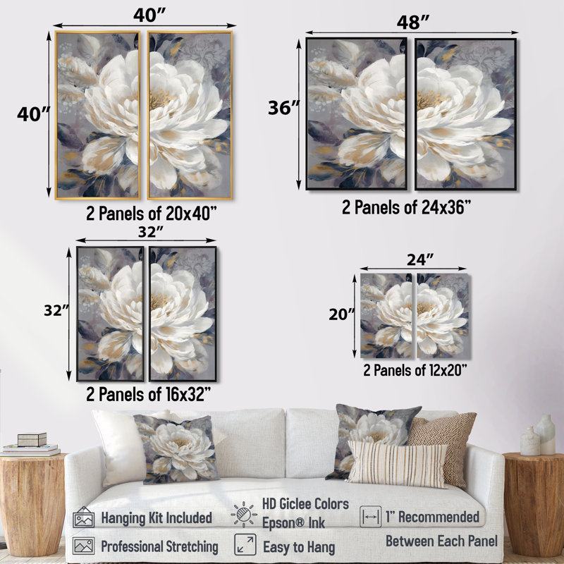 Petit - impressions sur toile modernes, 32" H x 32" W, Black, Impression encadrée flottante