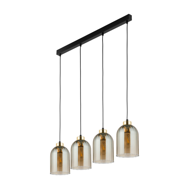 Satipo 4 - Light Stainless Steel Kitchen Island Pendant, Brown