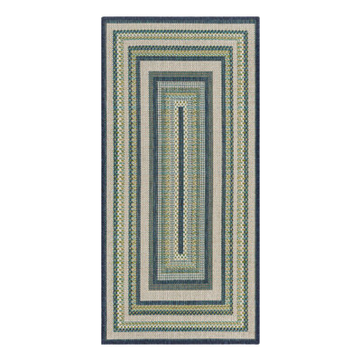 Tavion Machine Woven Geometric Indoor / Outdoor Rug