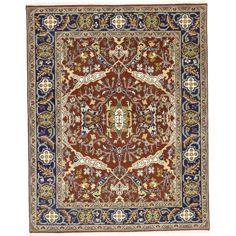 Tapis rouille Oushak Chobi