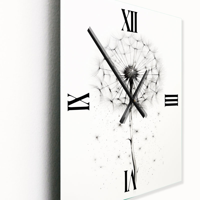 Minimalisme Dandelion - Horloge murale surdimensionnée, Moyen
