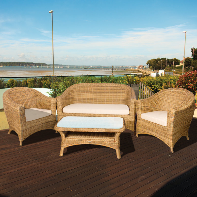 Bahama Rattan 4 Seater Lounge Set in 4 Seasons