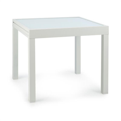 Square Metal Extendable Outdoor Dining Table , 90cm cm W 90cm cm D