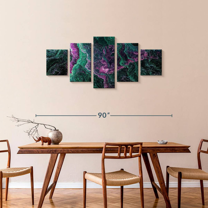 Marbled Lines, 34" H x 74" W
