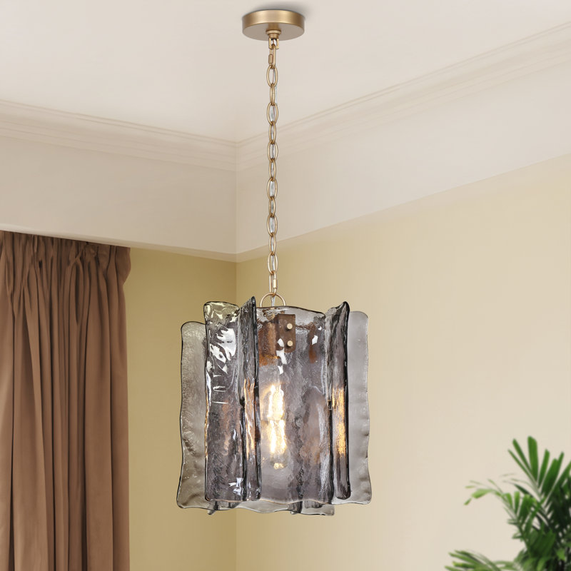 Quitman 1-Light Dimmable Pendant , 15" H x 11.8" W x 11.8" D