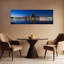 Buildings In A City Lit Up At Dusk Detroit River Detroit Michigan USA by Chris Pritchard - Wrapped Canvas Panoramic Print-2048336704