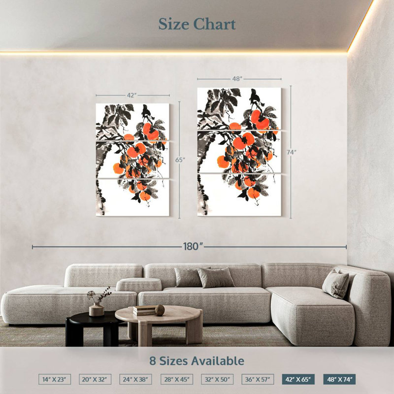 Yarlin Persimmon Tree, 74" H x 48" W