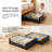 Set of 2 Under Bed Storage Box with Wheels 2Pack Storage Containers with Clear Lids