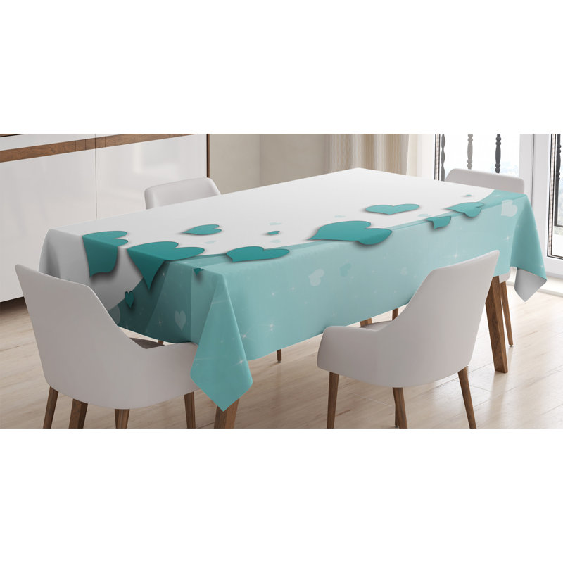 Valentines Day Romance Art Tablecloth, 90" L x 60" W
